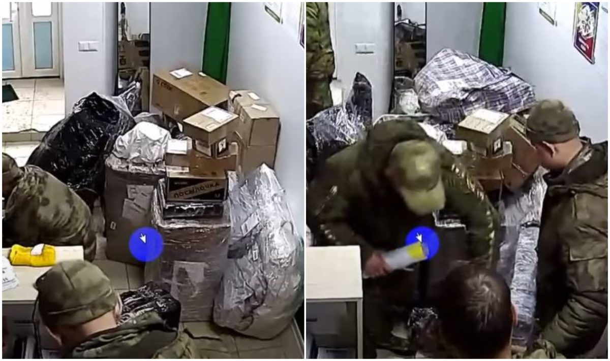Video fabulos. Soldații ruși trimit acasă bunurile furate prin curierat