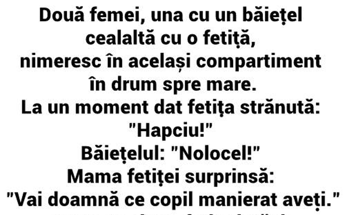 Imagine Stire BANCUL ZILEI | „Vai, doamnă, ce copil manierat aveți!” | 2review.ro