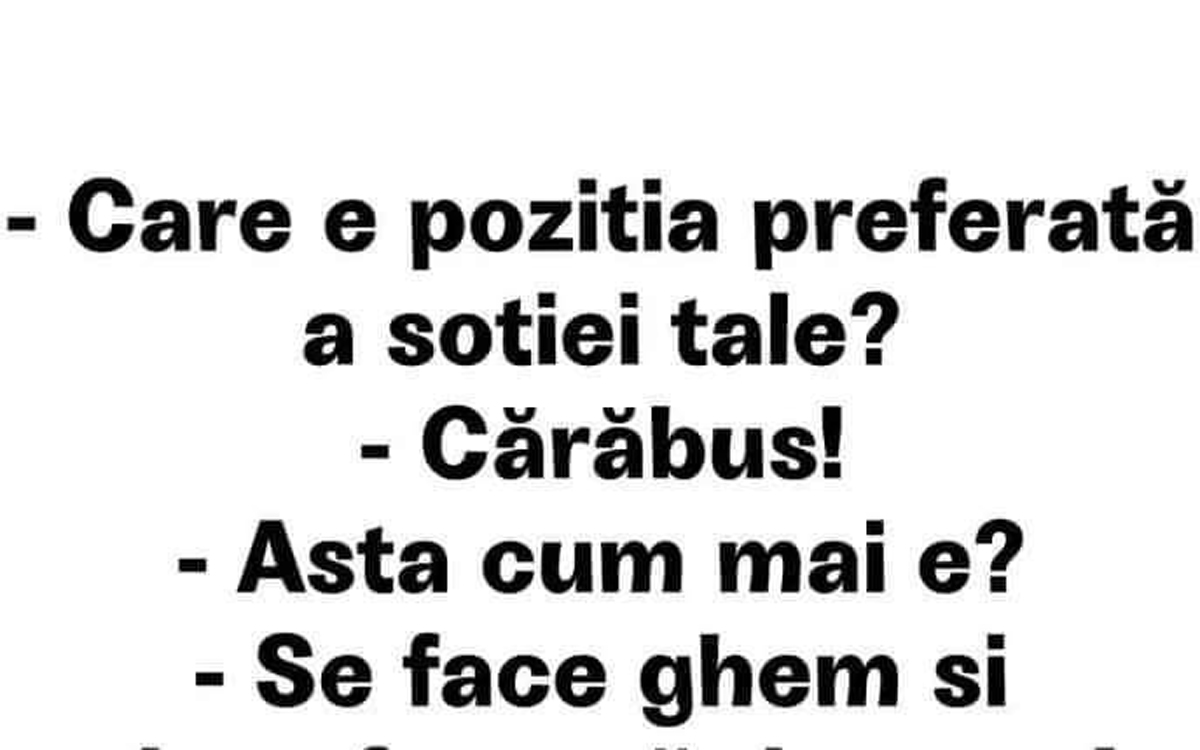 Imagine Stire BANC | „Care e poziția preferă a soției tale?” „Poziția cărăbuș” | 2review.ro