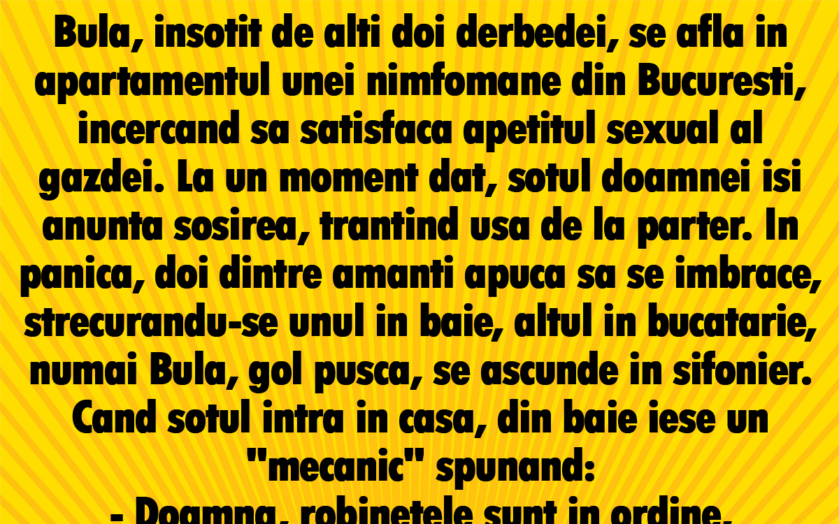 Imagine Stire BANCUL ZILEI | Bulă și nimfomana din București | 2review.ro