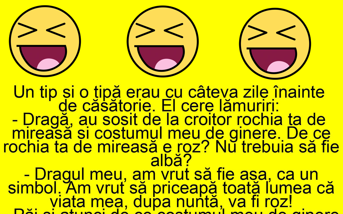 Imagine Stire BANC | Discuție cu câteva zile înaintea nunții: „Dragă, de ce rochia ta de mireasă e roz?” | 2review.ro