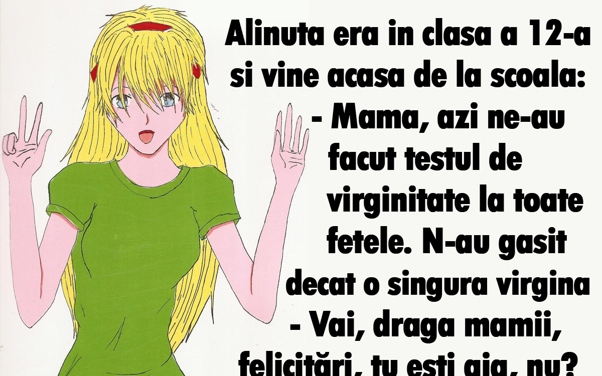 Imagine Stire BANC | Alinuța era în clasa a 12-a: „Mamă, azi ne-au făcut testul de virginitate la toate fetele” | 2review.ro