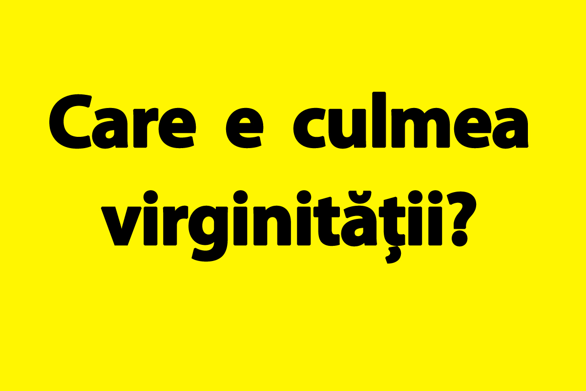 Imagine Stire BANCUL ZILEI | Care e culmea virginității? | 2review.ro