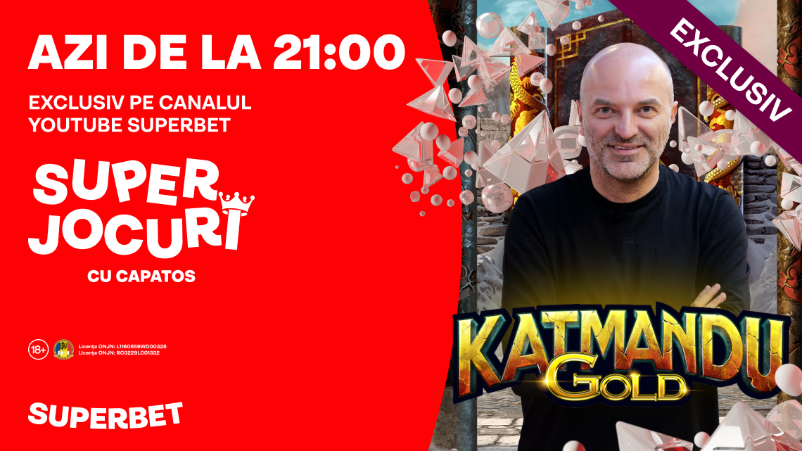 Căutăm Aurul din Katmandu alături de Dan Capatos, live de la 21 pe YouTube Superbet