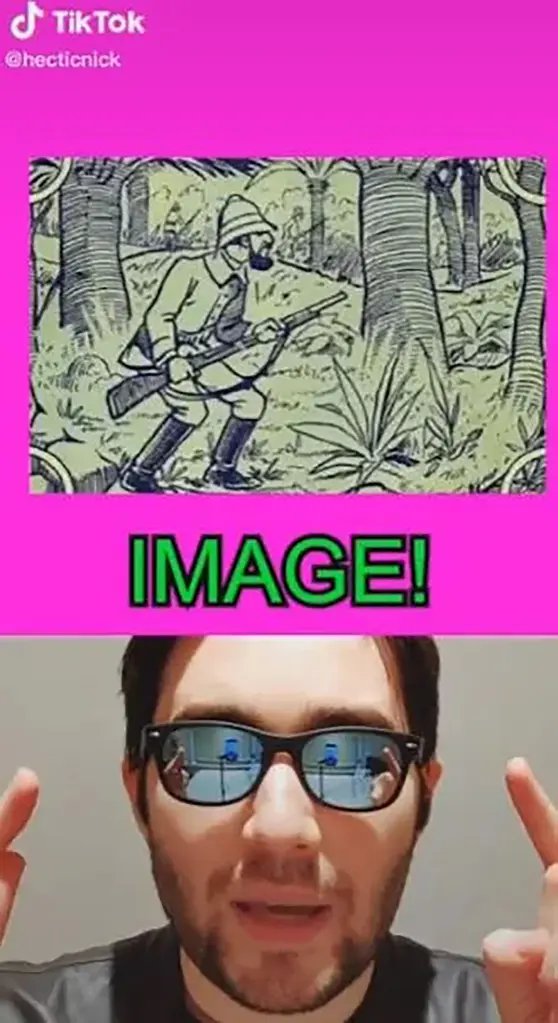 TikToker-ul explicând iluzia optică. Sursă foto: captură de ecran