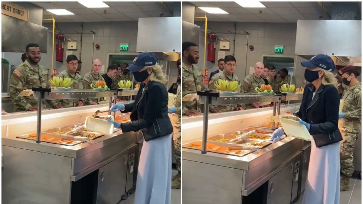 Imagine Stire Ce le-a spus Jill Biden militarilor de la Baza Mihail Kogălniceanu după ce i-a servit cu mâncare | 2review.ro