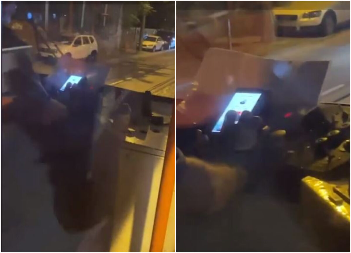 Imaginile zilei | Un vatman din București, surprins în timp ce stătea pe Tik Tok. Metoda „ingenioasă” prin care a încercat să ascundă că stătea pe telefon