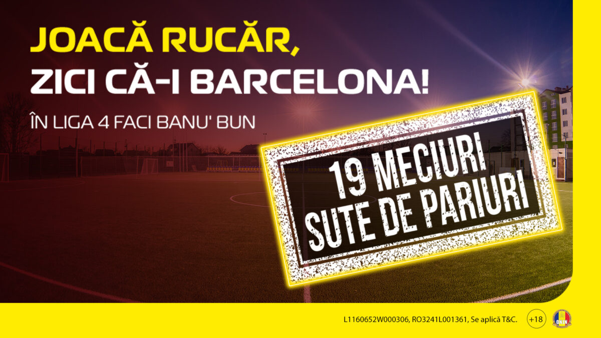 Baraj pentru Liga 3! Te distrezi cu 38 de echipe cu nume amețitoare și SUTE de cote câștigătoare!