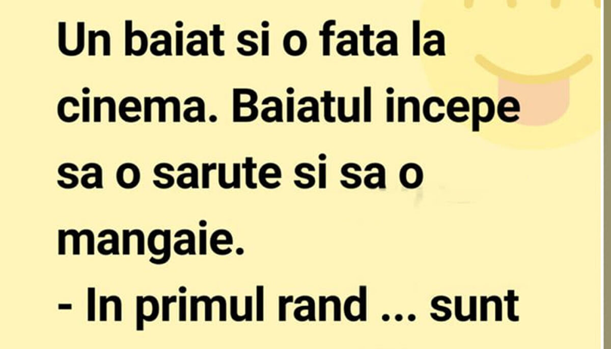 Imagine Stire BANC | Un băiat și o fată, la cinema. El începe să o sărute și să o mângâie. „În primul rând, sunt virgină!” | 2review.ro