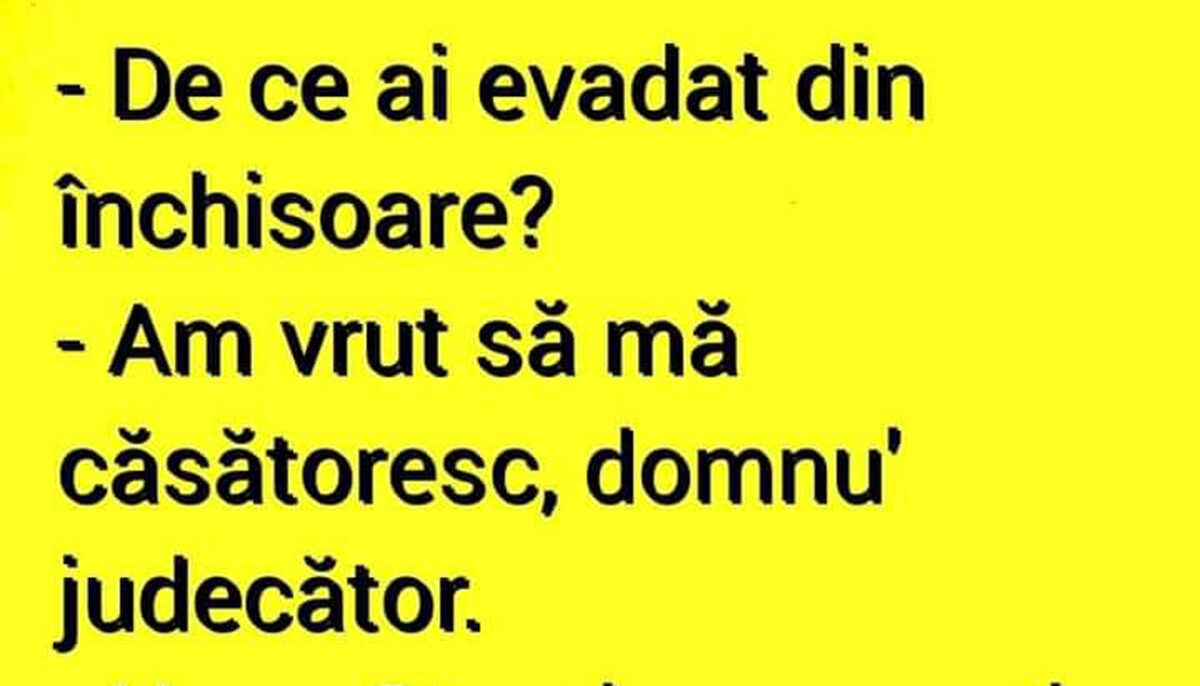 Imagine Stire BANCUL ZILEI | „De ce ai evadat din închisoare?” | 2review.ro