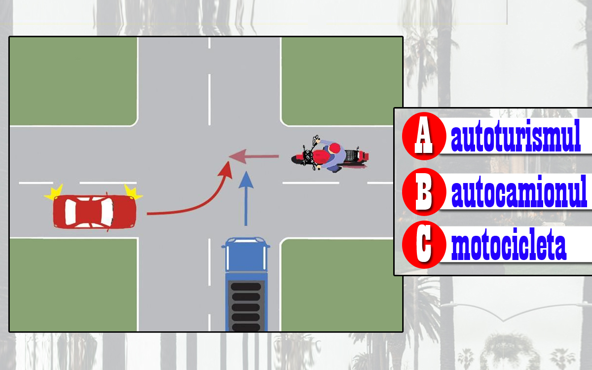Test de inteligență pentru șoferi | Care autovehicul va trece ultimul prin intersecție?