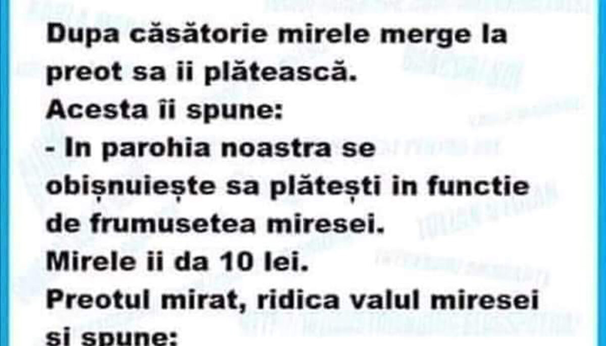 Imagine Stire BANC | După căsătorie, mirele merge la preot să îl plătească | 2review.ro