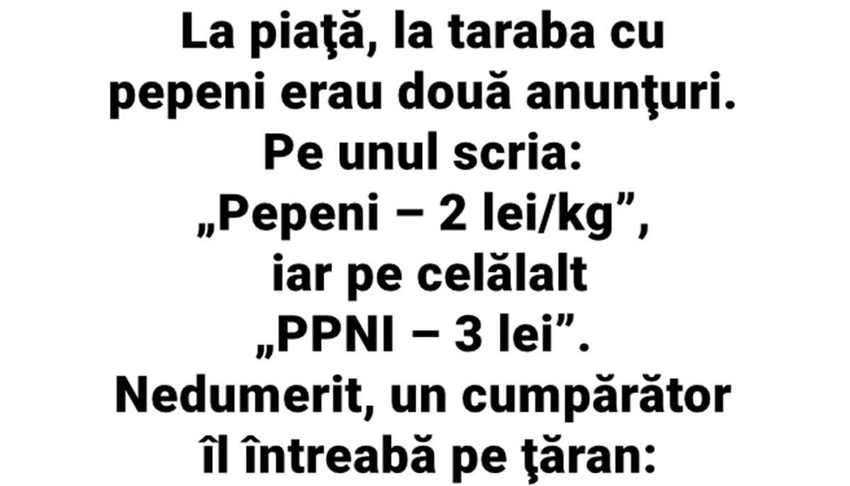 Imagine Stire BANC | La piață erau două anunțuri: „pepeni – 2 lei/kg” și „PPNI – 3 lei/kg” | 2review.ro