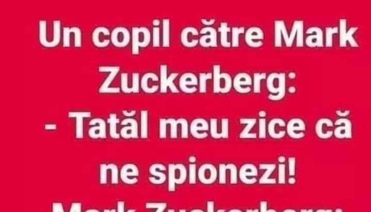 Imagine Stire BANC | Un copil îi zice lui Mark Zuckerberg: „Tatăl meu zice că ne spionezi” | 2review.ro