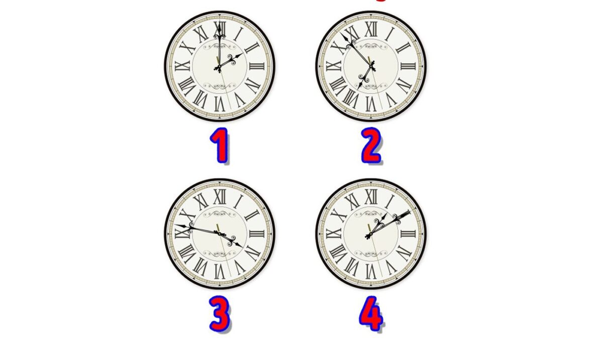 Test de inteligență | Care dintre cele 4 ceasuri nu este în regulă?
