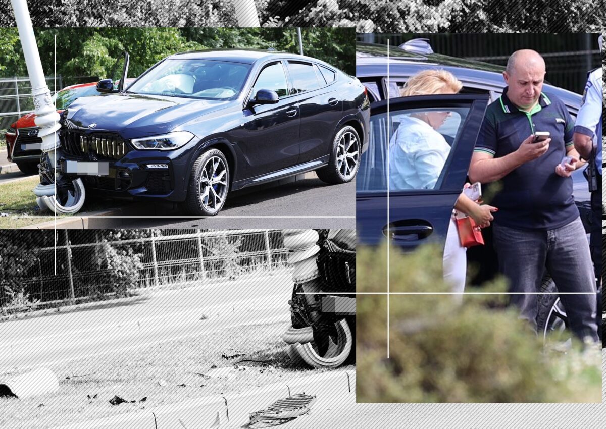 Imagine Stire Cornelia și Lupu Rednic au intrat cu X6-le de 100.000 € direct în stâlp! Cum arată acum bolidul și cum se simt cei doi artiști după ce au strâmbat pilonul de iluminat | 2review.ro