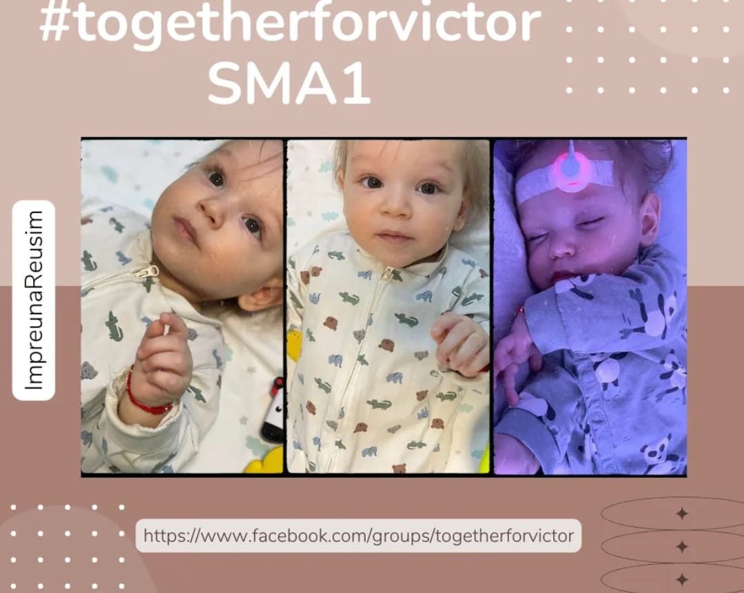 Victor are nevoie de ajutor! La nici un an, micuţul a fost diagnosticat cu o boală genetică rară