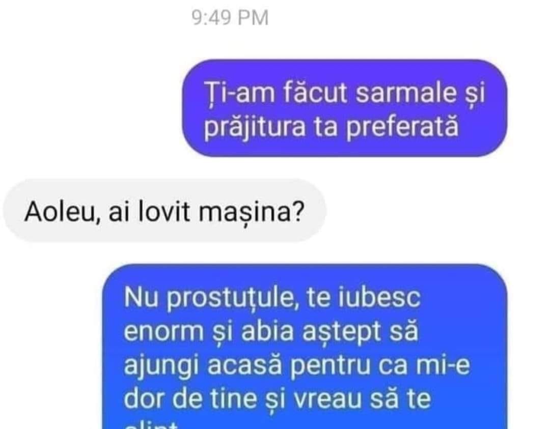 Imagine Stire Bancul zilei. „Ți-am făcut sarmale și prăjitura preferată!” | 2review.ro