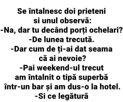 Imagine Stire Bancul weekend-ului! Ce pățești dacă nu porți ochelarii de vedere | 2review.ro
