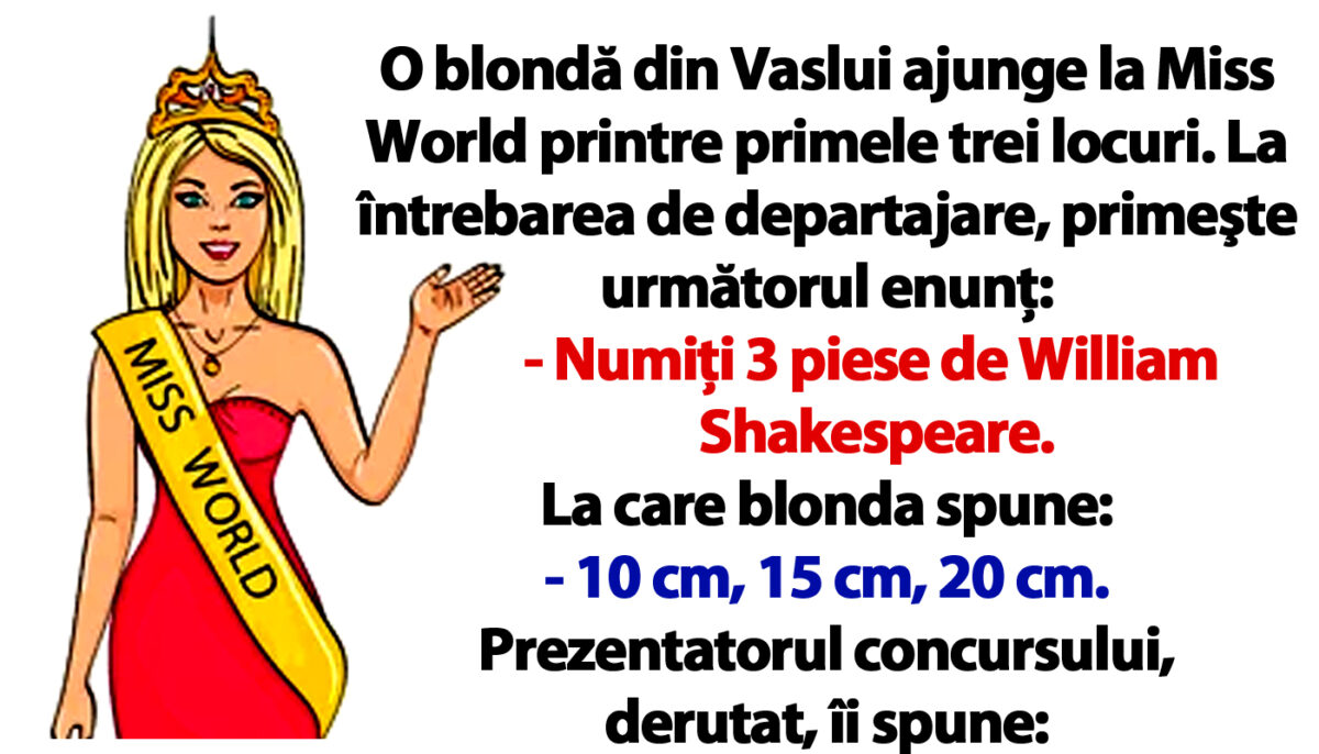 Imagine Stire BANCUL ZILEI | O blondă din Vaslui ajunge la Miss World printre primele trei locuri | 2review.ro