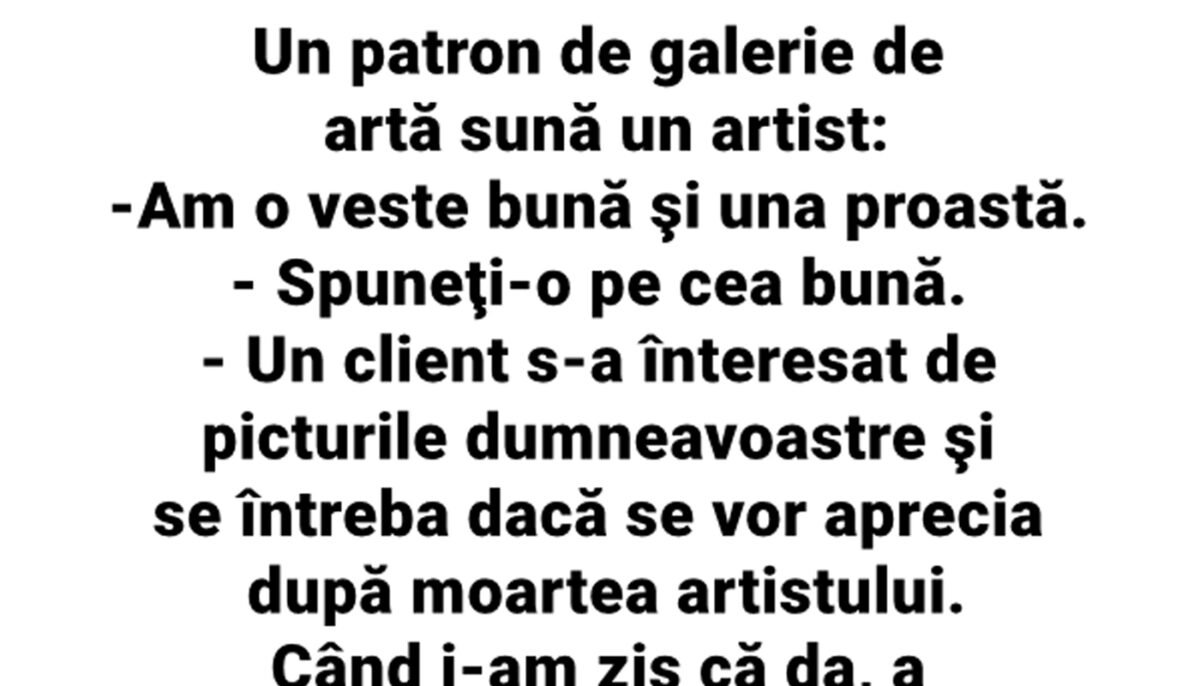 Imagine Stire BANCUL ZILEI | „Am o veste bună și una proastă!” | 2review.ro