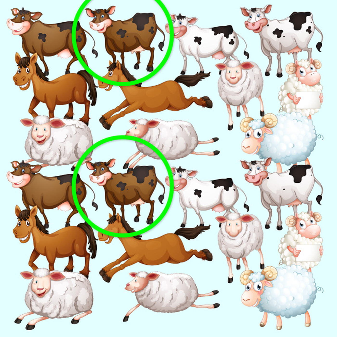 TEST IQ | În această poză sunt doar 2 animale identice. Geniile le găsesc în 30 de secunde