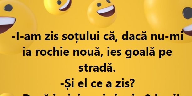 Imagine Stire Bancul zilei. ”I-am zis soțului că ies goală pe stradă dacă nu-mi ia rochie nouă.” | 2review.ro