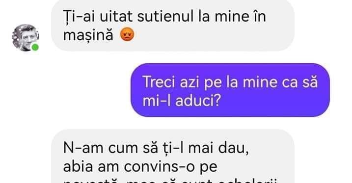 Imagine Stire Bancul zilei: „Ți-ai uitat sutienul la mine în mașină!” | 2review.ro