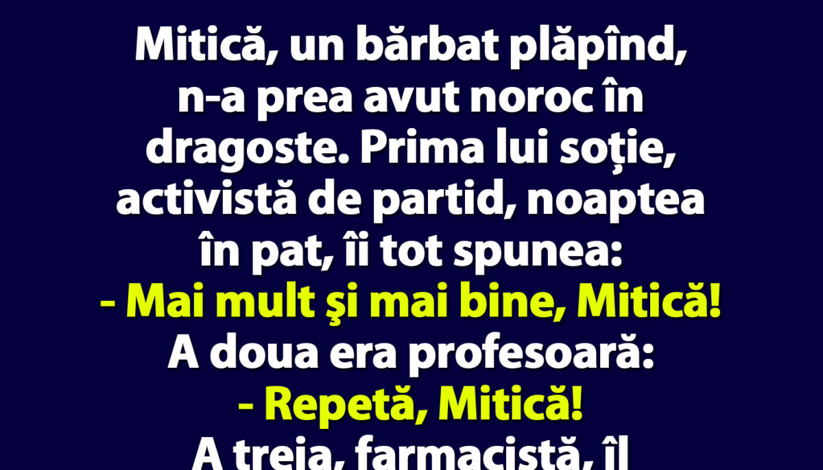 Imagine Stire BANCUL ZILEI | Mitică, un bărbat plăpînd, n-a prea avut noroc în dragoste | 2review.ro