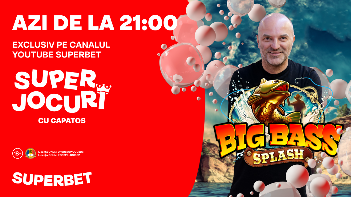 La pescuit de bibani de mare cu superpremii, live de la 21 pe YouTube Superbet!
