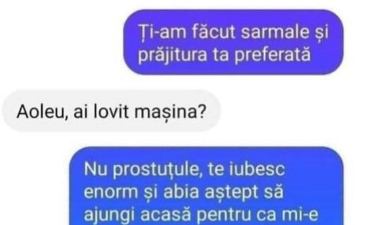 Imagine Stire BANC | O femeie către iubitul ei: ”Ți-am făcut sarmale și prăjitura ta preferată” | 2review.ro