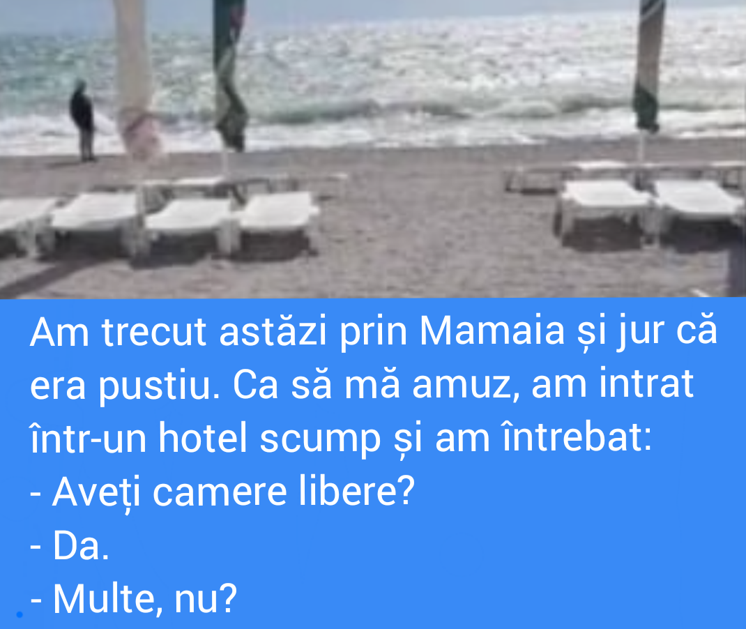Imagine Stire BANC | Am trecut prin Mamaia și jur că era pustiu. Am intrat într-un hotel scump și am întrebat: ”Aveți camere libere?” | 2review.ro