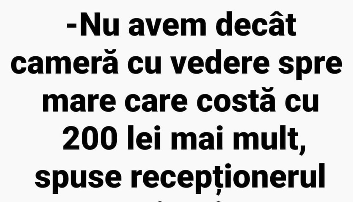 Imagine Stire BANC | Recepționerul unui hotel din Mamaia: „Nu avem decât cameră cu vedere spre mare, care costă cu 200 de lei mai mult” | 2review.ro