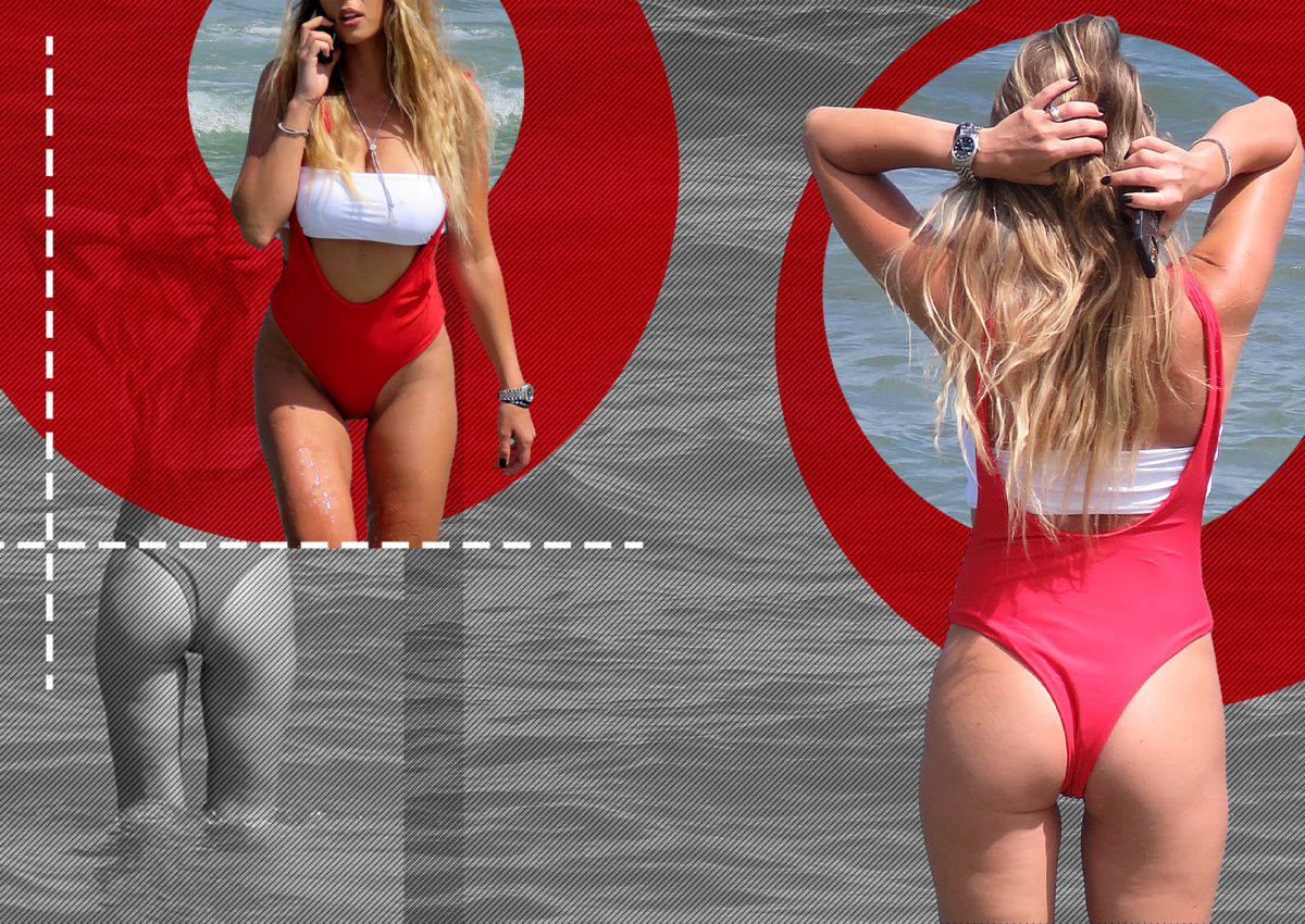 Imagine Stire O ”arde” Baywatch! Roxana Nemeș, la malul mării, atrage ”rechinii”… Și-a pipăit poponețul, a făcut o piruetă și… | 2review.ro