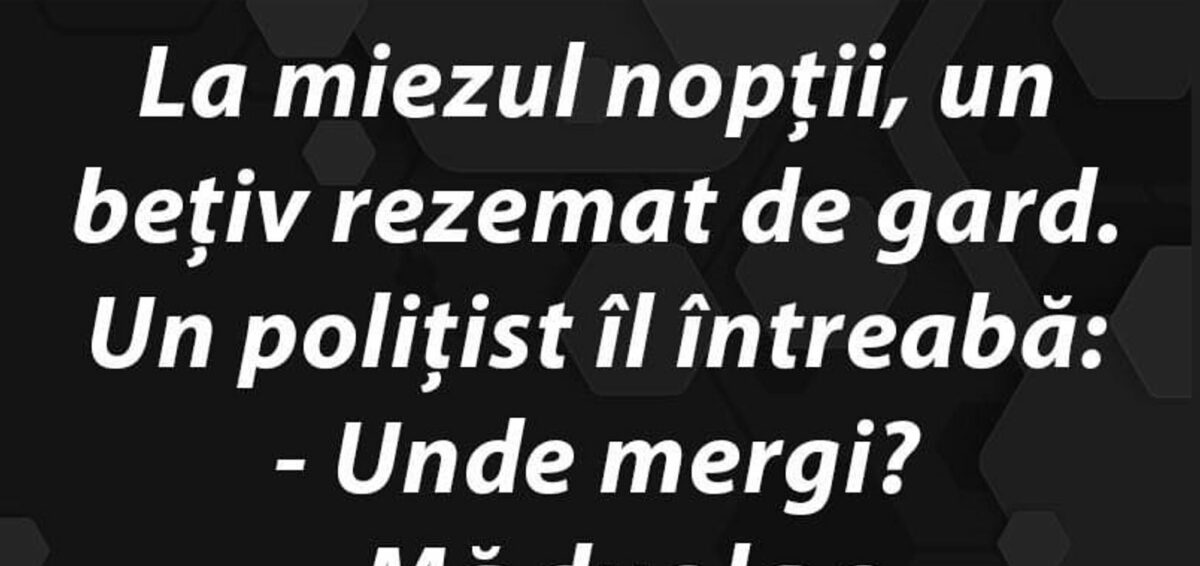 Imagine Stire Bancul zilei. La miezul nopţii, un beţiv rezemat de gard…. | 2review.ro