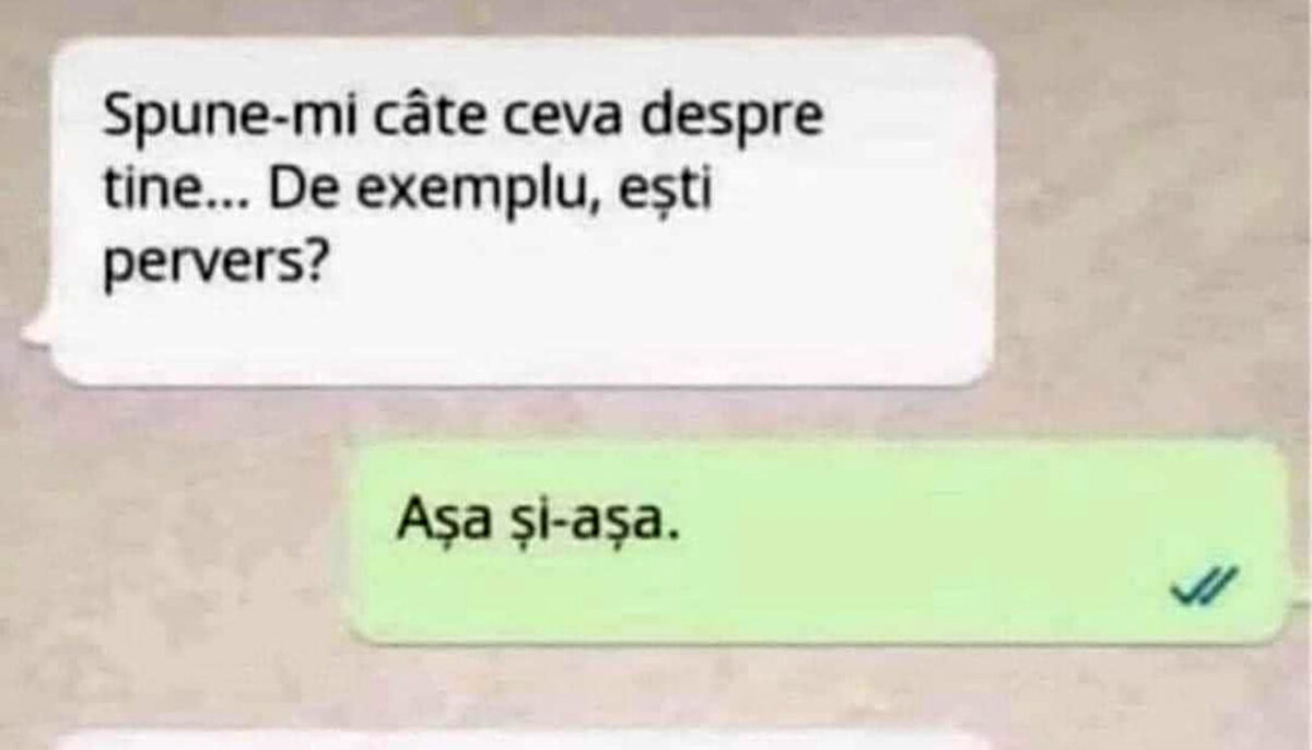 Imagine Stire BANCUL ZILEI | „Spune-mi ceva despre tine. De exemplu, ești pervers?” | 2review.ro