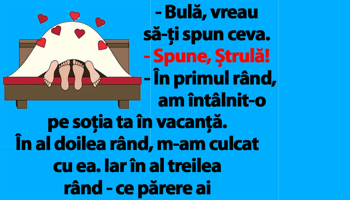 Imagine Stire Cel mai tare banc cu Bulă | „M-am culcat cu soția ta în vacanță!” | 2review.ro