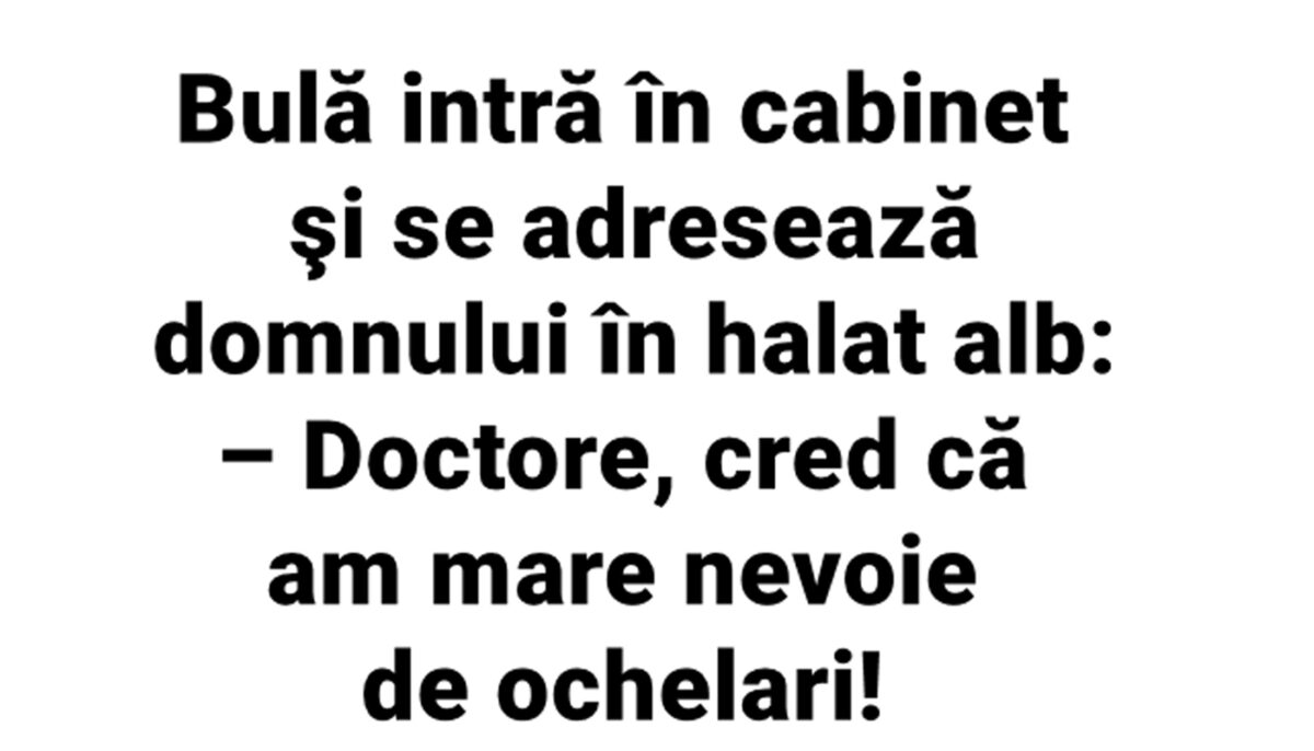 Imagine Stire BANC | Bulă intră în cabinet și se adresază domnului în halat alb | 2review.ro