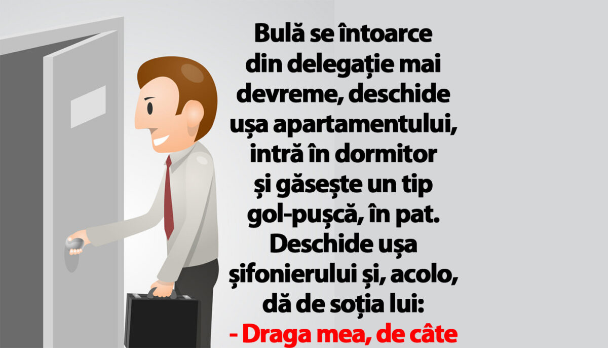 Imagine Stire BANC | Bulă se întoarce din delegație mai devreme și găsește un tip gol în pat | 2review.ro