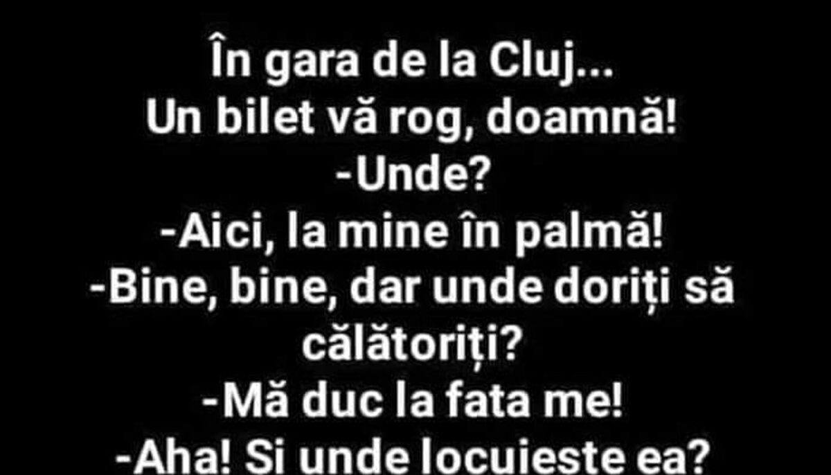 Imagine Stire BANCUL ZILEI | În gara de la Cluj: „Un bilet, vă rog, doamnă!” | 2review.ro