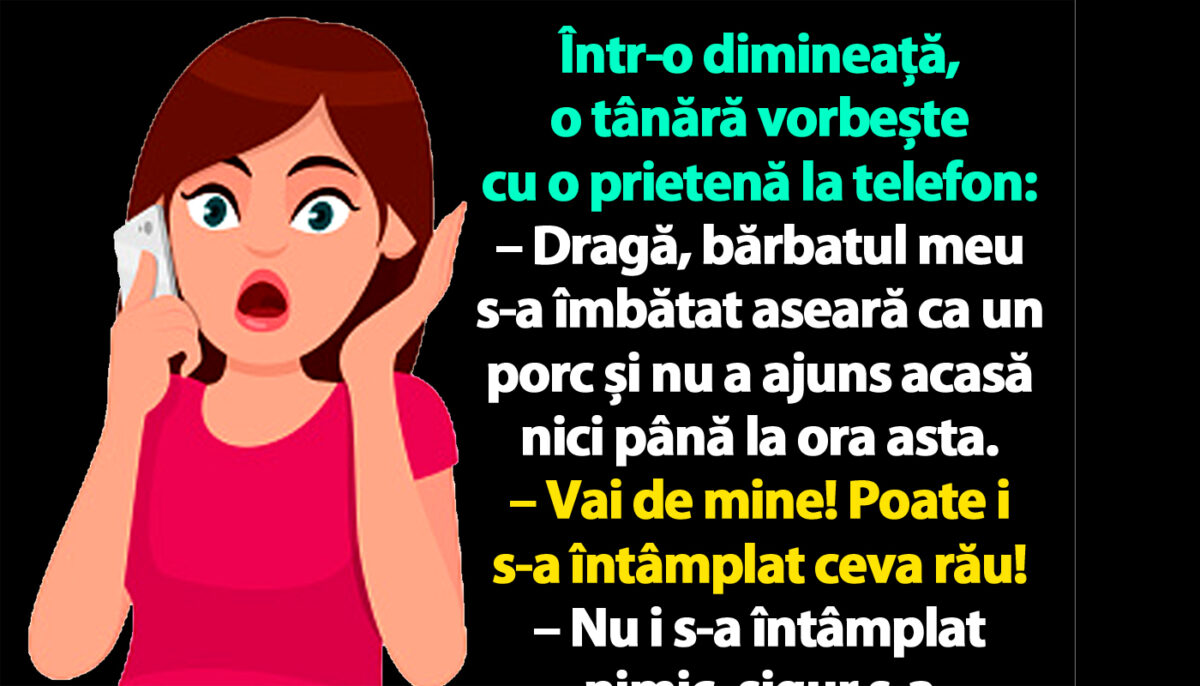 Imagine Stire BANC | „Bărbatul meu s-a îmbătat aseară ca un porc și nu a ajuns acasă nici până la ora asta” | 2review.ro