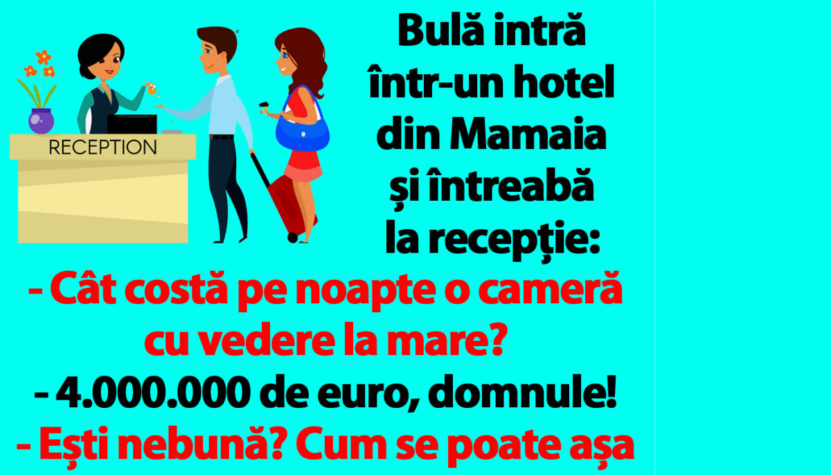 Imagine Stire BANC | Bulă intră într-un hotel din Mamaia, întreabă cât costă o cameră și primește răspuns: „4.000.000 de euro” | 2review.ro