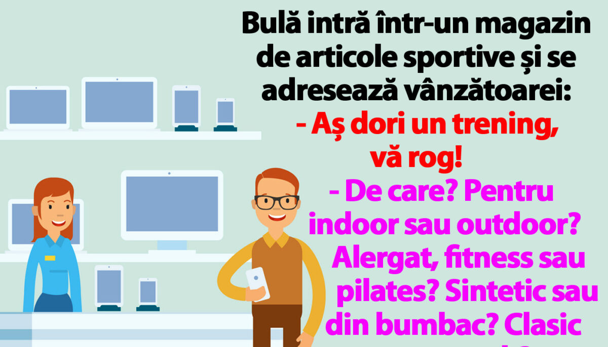 Imagine Stire BANC | Bulă intră într-un magazin de articole sportive: „Aș dori un trening, vă rog” | 2review.ro