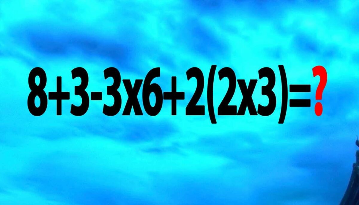 Test IQ | Ești mai inteligent decât un elev de clasa a patra? Cât fac 8+3-3×6+2(2×3)?
