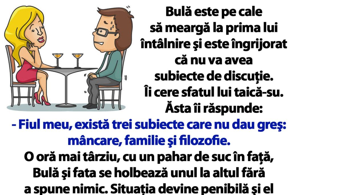 Imagine Stire BANC | Bulă este pe cale să meargă la prima lui întâlnire şi e îngrijorat | 2review.ro