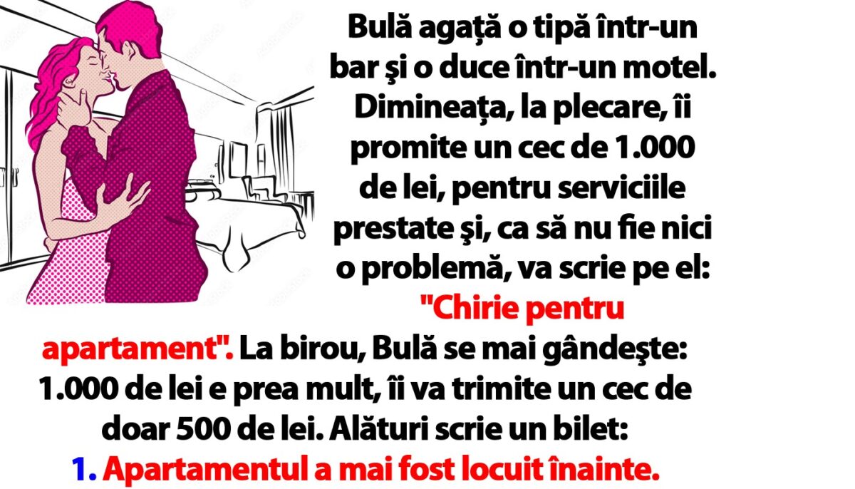 Imagine Stire BANC | Bulă agață o tipă într-un bar şi o duce într-un motel. Dimineața, la plecare, îi promite 1.000 de lei | 2review.ro