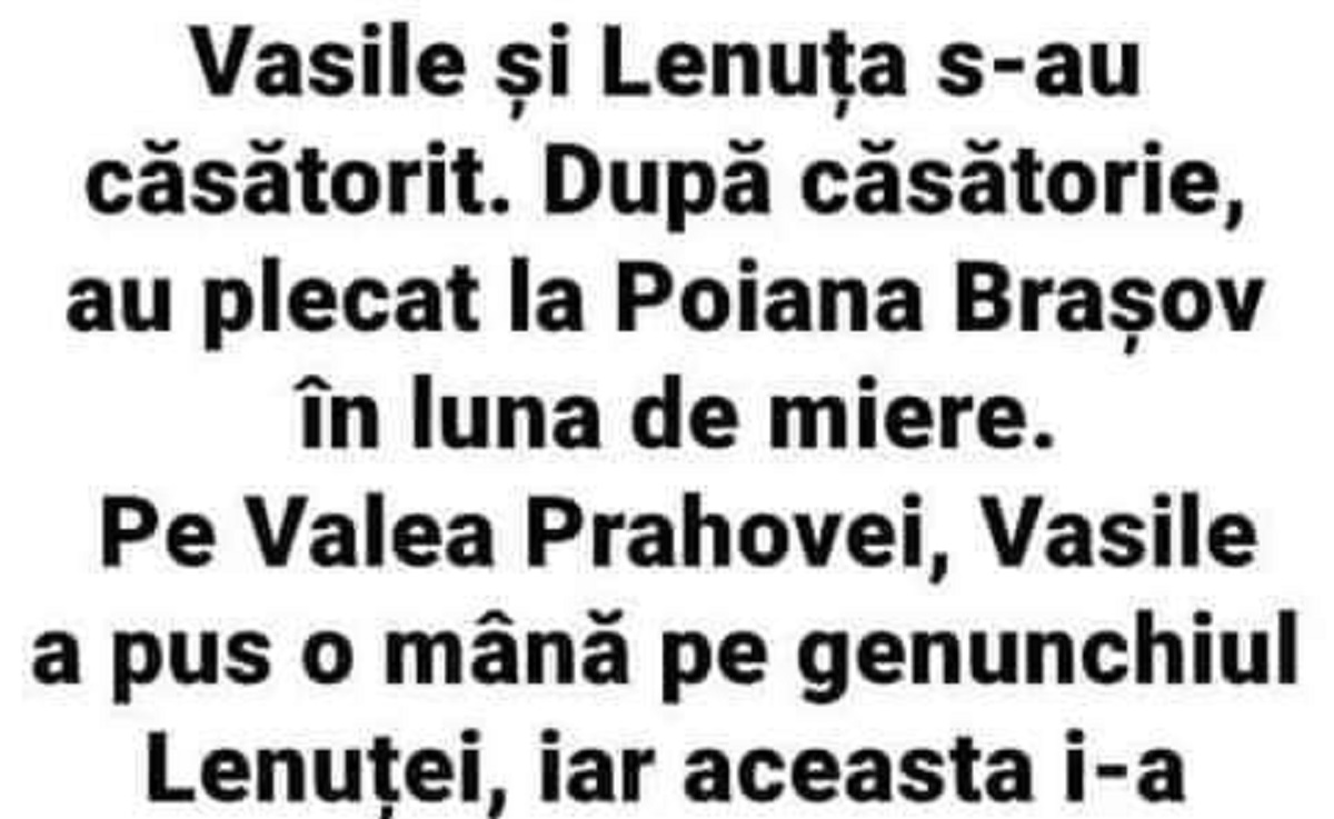 Imagine Stire BANC | Vasile și Lenuța s-au căsătorit și pleacă la Poiana Brașov, în luna de miere | 2review.ro
