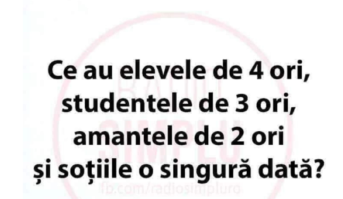 Imagine Stire BANC | Ce au elevele de 4 ori, studentele de 3 ori, amantele de 2 ori și soțiile o singură dată? | 2review.ro