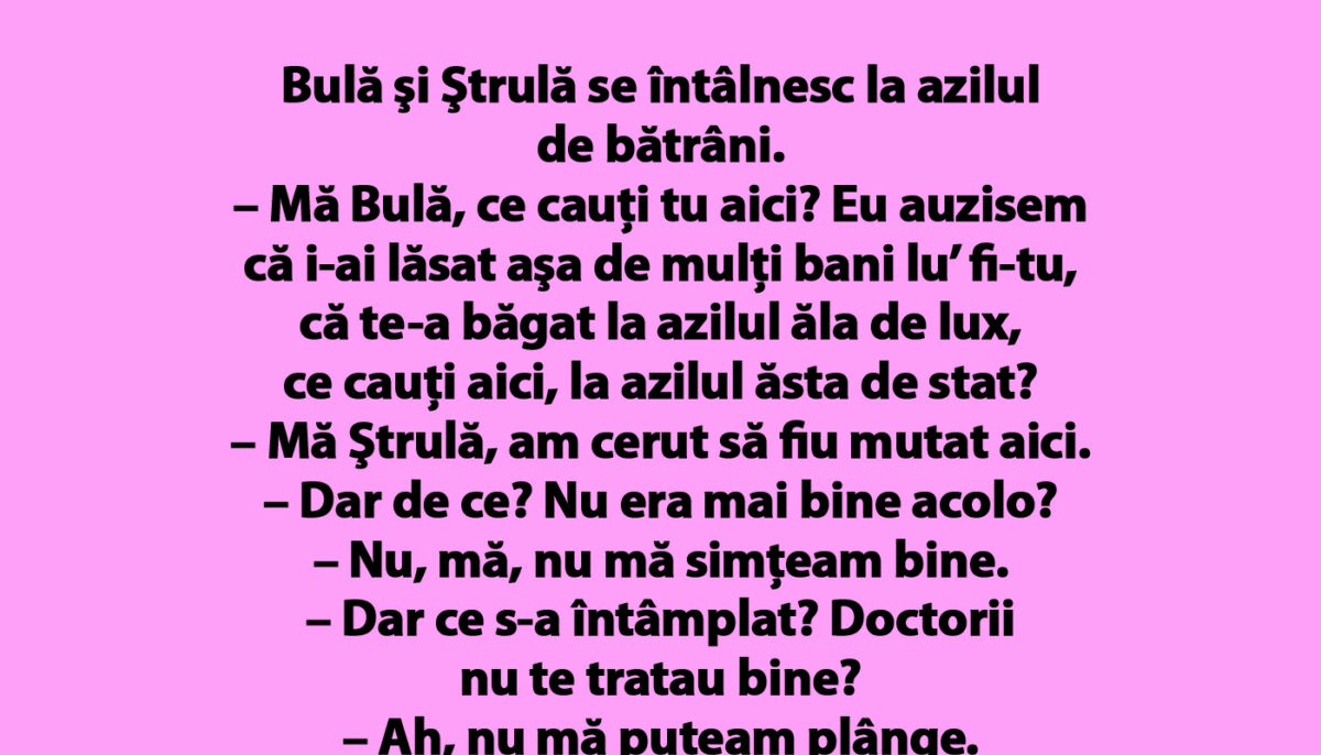 Imagine Stire BANC | Bulă şi Ştrulă se întâlnesc la azilul de bătrâni | 2review.ro