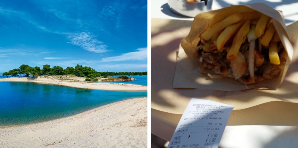 Cât a dat un român pe un gyros ca cel din imagine, în Halkidiki? „Pot spune că este ok”